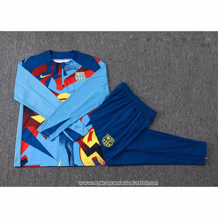 Sueter de Treinamento Barcelona 2025-2026 Crianca Multicolor